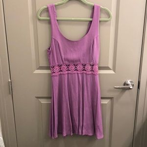 Purple Dress with Lace Details